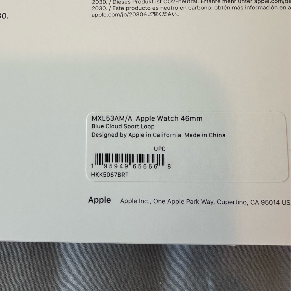 Apple Watch Sport Loop in Blue Cloud, 46mm